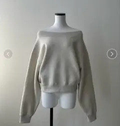 célon / セロン off shoulder sweat Ivory