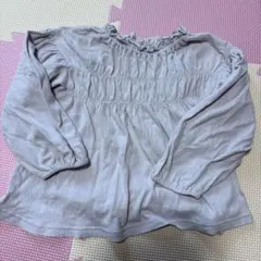 薄紫 ギャザー入り 長袖カットソー 110 apres les cours