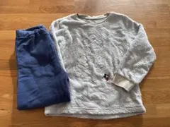 ユニクロ　ミッキーマウス フリースパジャマセット　130