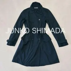 【極美品】Junko Shimada トレンチコート ブラック ベルト付き 2のサムネイル
