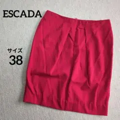 ESCADA　エスカーダ　コクーンスカート 膝丈　派手　シンプル　赤　レディースのサムネイル