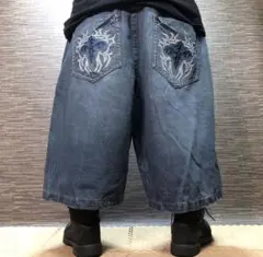 BROOKLYN PRESS デニムショートパンツ　FUBU HIPHOPのサムネイル
