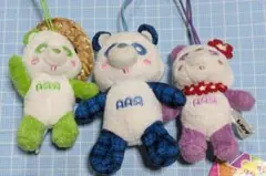 AAA え〜パンダ ハイビスカス マスコット 3個