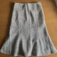 ツイード調 マーメイドスカート ひざ丈のサムネイル