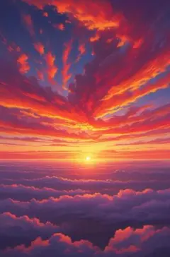 夕日No.2　オリジナルデジタルアート