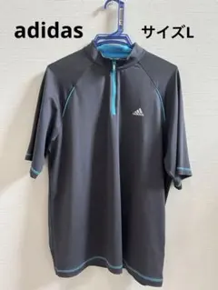 アディダス adidas GOLF ハーフジップシャツ サイズL