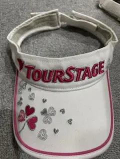kids用TourStage バイザー ホワイト ハート刺繍