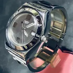 電池新品 Swatch IRONY シルバー文字盤 ladies