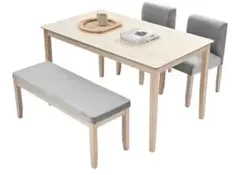 LOWYA ダイニングテーブルセット 140cm ホワイトウォッシュ