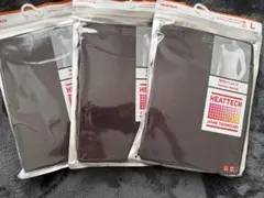 襟元シームレス ユニクロ ヒートテック UネックT 3枚セット Lサイズ