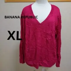BANANA REPUBLIC ピンク Vネック セーター XL