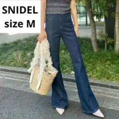 SNIDEL ハイウエストストレッチデニム フレアデニム size1 M