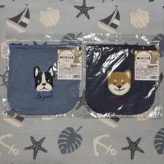 MOCOLE　モコル　デニムラウンド巾着　フレンチブルドッグ　柴犬
