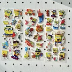 スポンジボブ♡スポボブ　ぷくぷくシール　立体シール　3枚セット