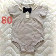 petit main 襟付きロンパース 80cm