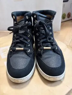 JIMMY CHOO ブラック ラメグリッターハイカットスニーカーのサムネイル