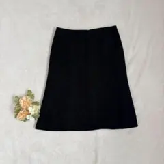 ［UNTITLED］ラメ入り膝丈(M)/ブラック シンプル