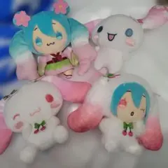初音ミク×シナモロール マスコット 桜ver. 全4種 コンプリート