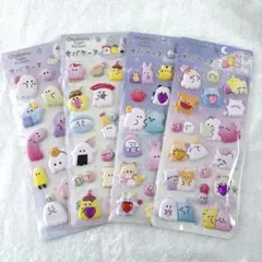 オバケーヌ　マシュマロシール　もちもちシール　ストーン付き　4点セット