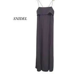美品！　SNIDEL　ギャザーキャミワンピース　ダークグレー　スナイデル
