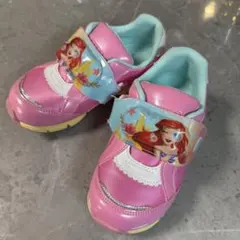 音 がなる アリエル スニーカー ピンク 18cm 取り外し 洗濯 可 靴