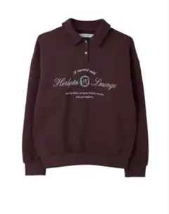 Herlipto Embroidery Polo Sweatshirt gray - メルカリ