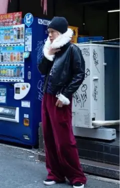 a machine 25aw ベロアワイドパンツ11747391 gwdh