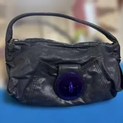 【DIESEL ディーゼル】肩掛け ハンドバッグ ターンロック パープル