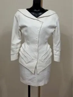 ティエリーミュグレー スカートスーツ セットアップ 灰 緑 約M NGA35 Mugler（ミュグレー）ウィメンズ - FARFETCH