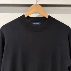 美品◎P.S.F.A カシミア混 コットンニット モックネックセーター M 黒