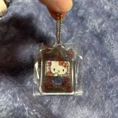 ステンドグラス風アクリルキーチェーン　ハローキティポチャッコ