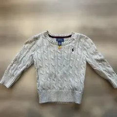 Polo Ralph Lauren グレー ケーブルニットセーター 2T