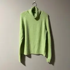 ニットセーター ウール混　ライトグリーン
