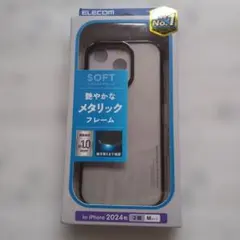ELECOM iPhone 3眼 ソフトクリアケース メタリックブラック