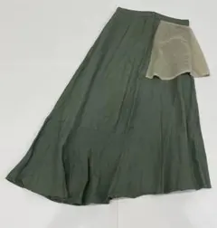 ロングスカート フレアスカート カーキ KBF