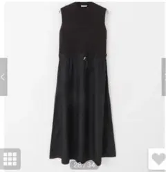 アーバンリサーチITEMS リブニットシャーリングワンピース