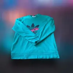 adidasスウェット トレーナー メンズ Lサイズ グリーン系 A184