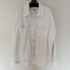 ザラ オーバーサイズコーデュロイジャケット ZARA コーデュロイ アウター 白