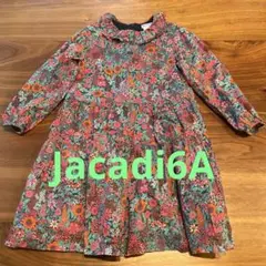 Jacadi リバティ柄長袖ワンピース【6A
