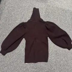 ZARA ハイネックニット S ダークブラウン