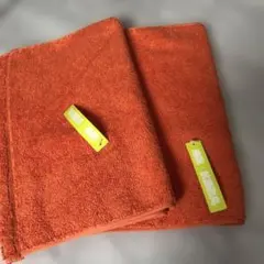 ウチノ製フェイスタオル （オレンジ）速乾抗菌防臭 部屋干しお勧め！