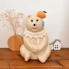しろくま貯金箱＊ひまわりの首飾り 麦わら帽子 しろくま貯金箱小物＊3色展開＊ひまわり麦わら帽子セット その他置物