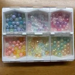 アクリルビーズ 各7g × 6種 + ケース まとめ売り