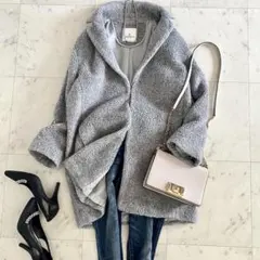 【極美品】 モラビトブラン ゆったり 大きい ウールコート 40 牛革 MORABITO BLANC SEASON SELECTION / 2023 autumn-WEBCATALOG