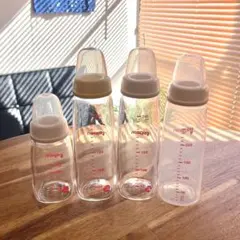 Pigeon 哺乳瓶 スリムタイプ ガラス プラスチック 240ml 120ml