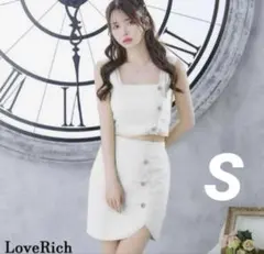 ☆ラブリッチ ツイード セットアップ スクエアネック ノースリーブ タイト ☆S