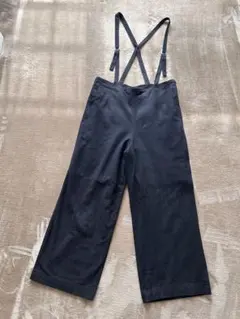 CORNERS ブラック サロペット ワイドパンツ M