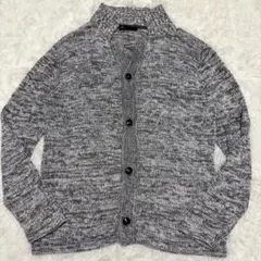 【未使用級】23区HOMME 霜降り ニット カーディガン XL相当 編み込みのサムネイル