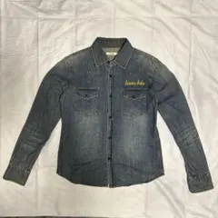 メンズ　デニムシャツ 背面刺繍 Y2K アメカジ ウエスタン L