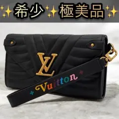 希少・極美品　ルイヴィトン　ニューウェーブ　ロングウォレット　長財布　黒　ロゴ